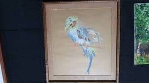 lot 35 image: Framed Pastel Drawing George (My Bird) by Catherine Deychmann