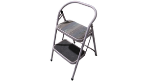 lot 30 image: Two-Step Padded Folding Step Stool
