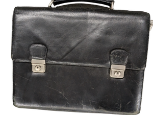 lot 119 image: Vintage Black Leather Attache Case  Briefcase
