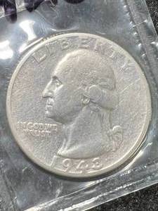 lot 10 image: 1943 US WASHINGTON QUARTER