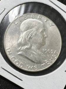 lot 23 image: 1963-D US FRANKLIN HALF DOLLAR