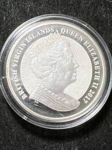 lot 35 image: 1 TROY OZ .999 FINE SILVER 2017 VIRGIN ISLANDS ROUND IN AIRTITE
