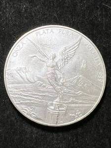 lot 36 image: 2013 MEXICAN PLATA PURA 1 TROY OZ .999 FINE SILVER