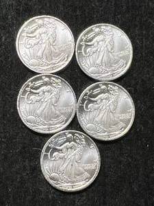 lot 41 image: HALF TROY OZ TOTAL .999 FINE SILVER FRACTIONAL ROUNDS