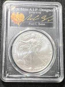 lot 44 image: 2023 AMERICAN SILVER EAGLE PCGS MS70 FIRST DAY ISSUE