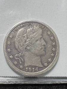 lot 52 image: 1914 US BARBER QUARTER