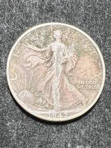 lot 59 image: 1942 US WALKING LIBERTY HALF DOLLAR