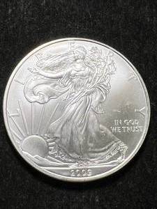 lot 66 image: 2009 AMERICAN SILVER EAGLE 1 TROY OZ .999 FINE SILVER