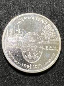 lot 77 image: 1 TROY OZ .999 FINE SILVER QUEEN OF PEACE ROUND
