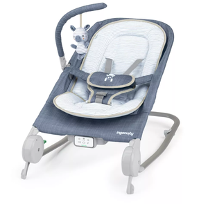 lot 118 image: Ingenuity 2-in-1 Happy Belly Rock To Bounce Massage Baby Seat