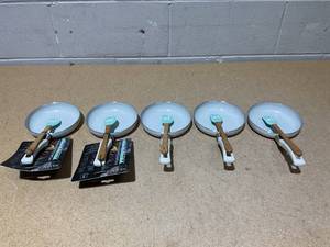 lot 216 image: LOT OF 5 2PC Brooklyn Steel Co. Mini Fry Pan
