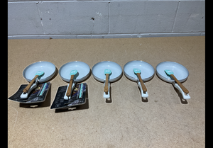 lot 217 image: LOT OF 5 2PC Brooklyn Steel Co. Mini Fry Pan