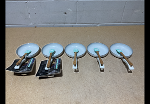 lot 218 image: LOT OF 5 2PC Brooklyn Steel Co. Mini Fry Pan