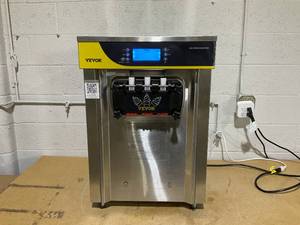 lot 159 image: VEVOR Commercial Ice Cream Maker, 22-30LH Yield, 2200W Countertop Soft Serve Machine