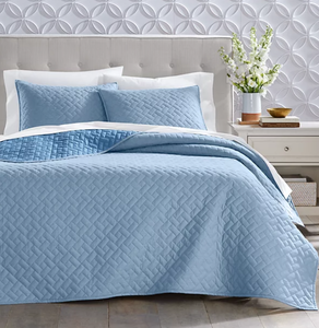 lot 231 image: Charter Club Chambray Quilt Blue, Queen