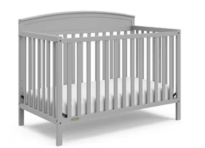 lot 25 image: Graco Benton Pebble Gray 4-in-1 Convertible Crib