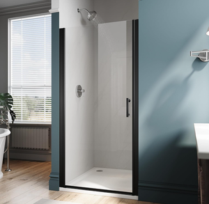 lot 111 image: Bathenum Frameless Pivot Shower Door CHROME
