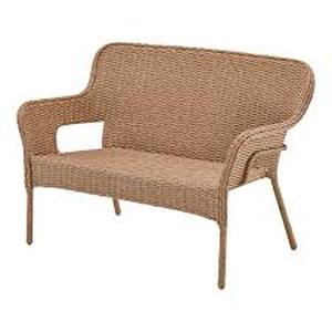 lot 43 image: StyleWell Eastlake Honey Brown Wicker Outdoor Stack Loveseat   Customer Returns See Pictures