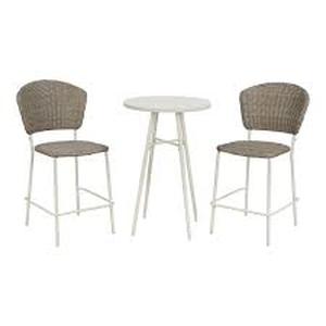 lot 47 image: StyleWell Barwick 3-Piece Steel Wicker Outdoor Serving Bar Set    Customer Returns See Pictures