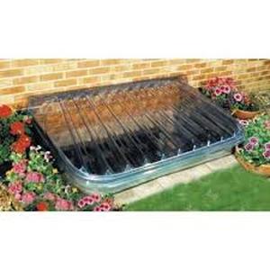 lot 60 image: Lot of MacCourt 40 in. x 17 in. Low Profile Circular Plastic Window Well Cover  Customer Returns See Pictures