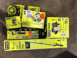 lot 28 image: Lot of Assorted Ryobi Tools and Hardware Various Models and Conditions  Customer Returns See Pictures