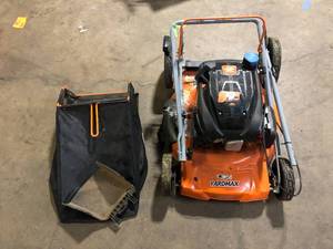 lot 35 image: YARDMAX 21 in. 170cc 3-in-1 Gas Walk Behind Push Lawn Mower with High Rear Wheels  Used   Customer Returns See Pictures