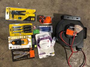 lot 56 image: Lot of Assorted Hand Tools and Hardware Various Models and Conditions Customer Returns See Pictures