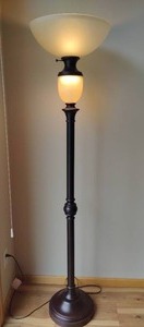 lot 24 image: Oil Rubbed Bronze Tall Floor Lamp
