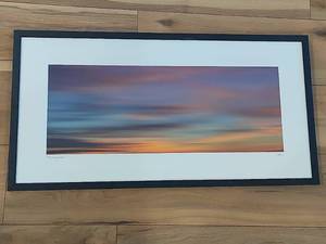 lot 26 image: Painterly Sunset Framed Art