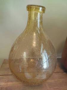 lot 43 image: Amber Colored Blown Glass Vase