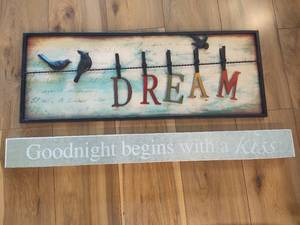 lot 53 image: Bedroom Wood Wall Decor
