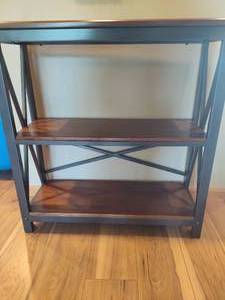 lot 73 image: Wood & Metal Shelf