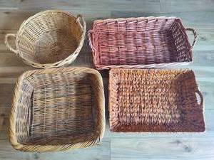 lot 89 image: Lot of Large Wicker Woven Baskets