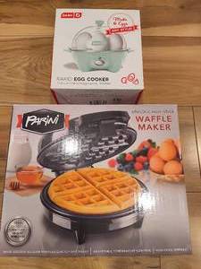 lot 125 image: Waffle Maker & Egg Cooker New in Box