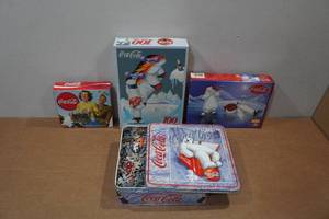 lot 74 image: 4 Vintage Coca-Cola Puzzles