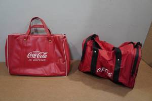 lot 76 image: 2 Vintage Coca-Cola Bags - Built In Radio