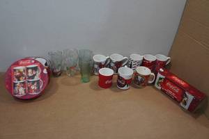 lot 79 image: Assorted Vintage Coca-Cola Glasses