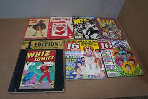 lot 91 image: 7 Vintage Comic Books - Jack & Jill, Whiz Comics, Inside Image