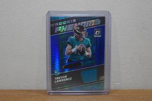 lot 110 image: 2021 Donruss Optic Trevor Lawrence Rookie Football Jersey Card