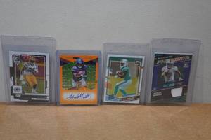lot 119 image: Football Cards - Waddle, Mattison, Achane, Dillon