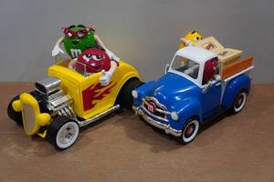 lot 147 image: 2 M&Ms Candy Dispenser Cars