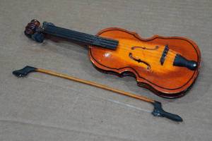 lot 171 image: Vintage Mini Wooden Violin with Bow