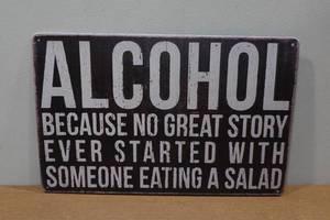 lot 203 image: Novelty Metal Sign - Alcohol