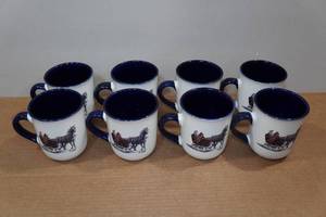 lot 211 image: 8 Vintage Terry Redlin Mugs