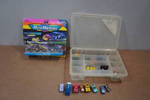 lot 244 image: Assorted Micro Machines Vehicles with Organizer