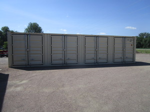 lot 65 image: 40 Single Trip High Cube Multi Door Shipping Container