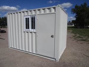 lot 47 image: 7x12 Storage ContainerJobsite Office wSide Walk in Door & Window