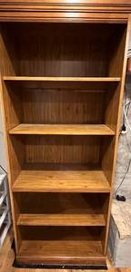 lot 3 image: Wooden Bookcase with 5 Shelves, 74 in x 30 in x 17 in