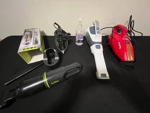 lot 30 image: Lot of Handheld Vacuums and Electric Iron with Accessories