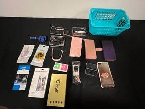 lot 39 image: Collection of Mobile Phone Cases and Screen Protectors & Smart Watch w Bracelet Parts & Repair Tools